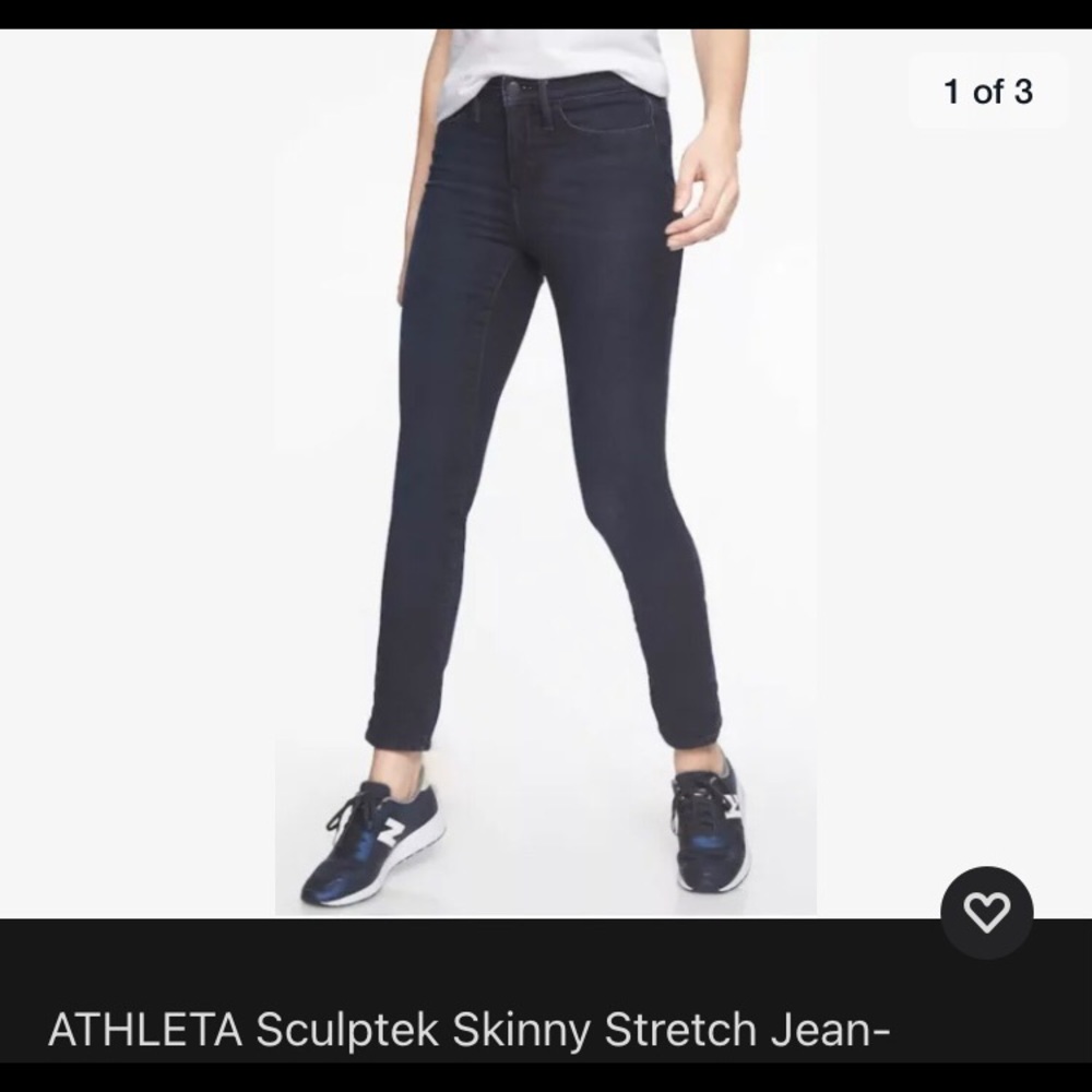 ATHLETA HIGH RISE SUPER SKINNY SKULPTEK DENIM 16T